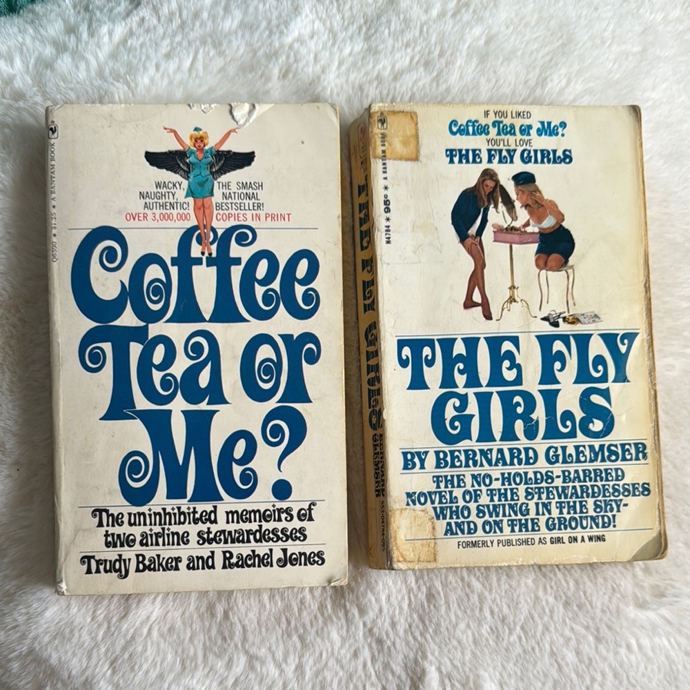 Vintage Book Set: 'Coffee Tea or Me?' and 'The Fly Girls'